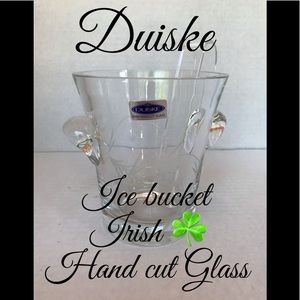 Duiske Ice bucket , Irish hand cut glass